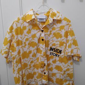 Yellow and white shirt